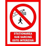 Placuta stationarea sub sarcina este interzisa